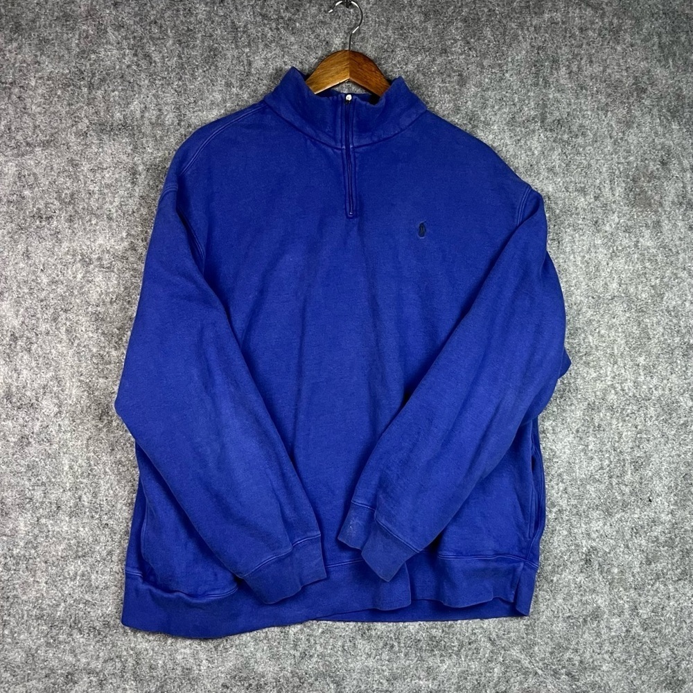 Polo Ralph Lauren Men's Royal Blue Zip-Up Sweater XXL